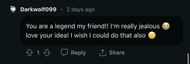 Screenshot of user @Darkwolf099's comment (Image via Reddit)